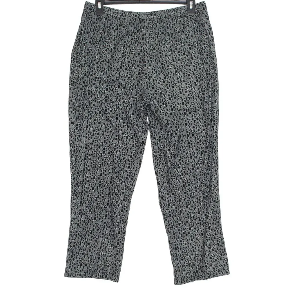 Michael Kors Womens Pajama Pants Spell Out Pockets Pull On Elastic Waist XL DX